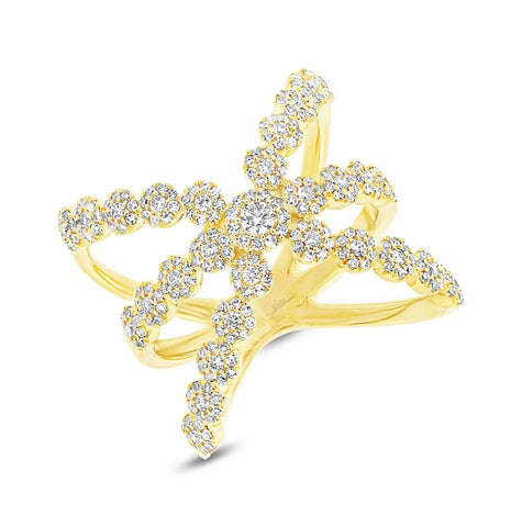 0.80 Ctw 14k Yellow Gold Diamond Womens Ring