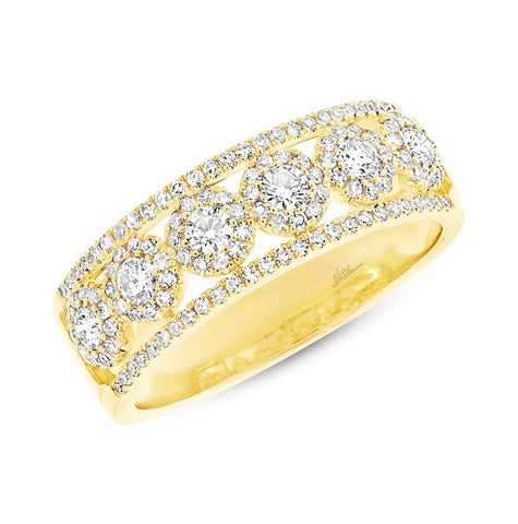 0.66 Ctw 14k Yellow Gold Diamond Womens Ring