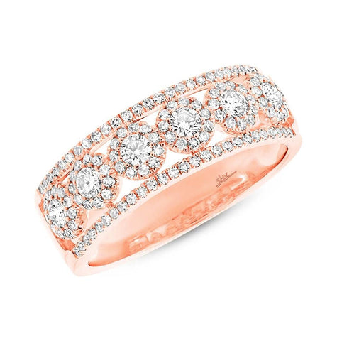 0.66 Ctw 14k Rose Gold Diamond Womens Ring
