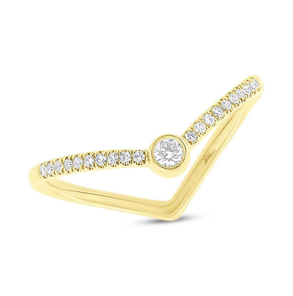 0.09 Ctw 14k Yellow Gold Diamond Womens Ring Size 6.5