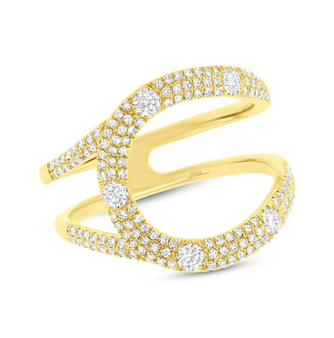 0.57 Ctw 14k Yellow Gold Diamond Womens Ring Size 6
