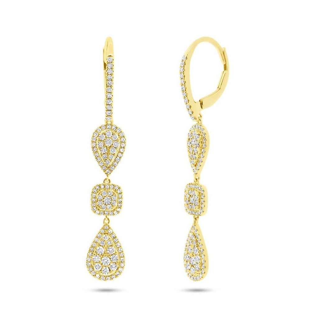 0.99 Ctw 14k Yellow Gold Diamond Earring