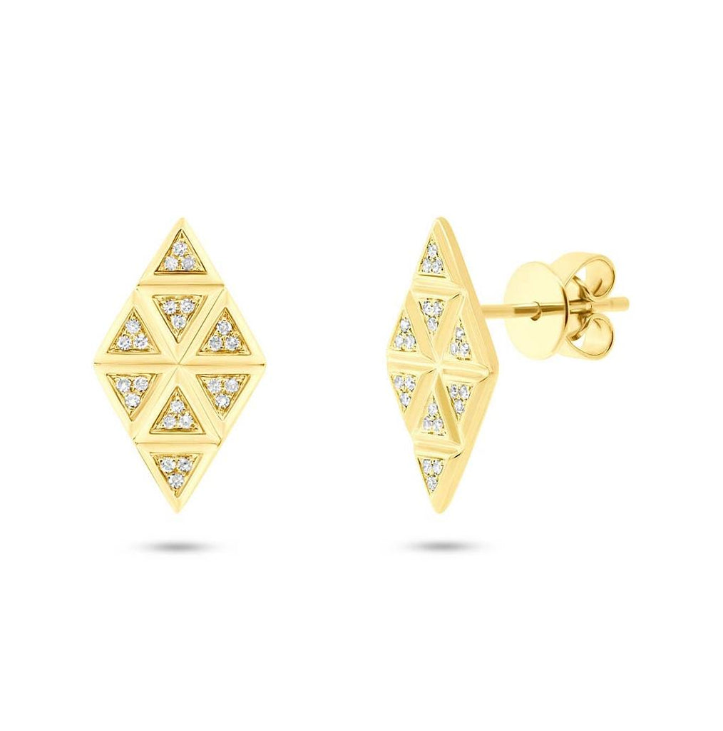 0.10 Ctw 14k Yellow Gold Diamond Earring