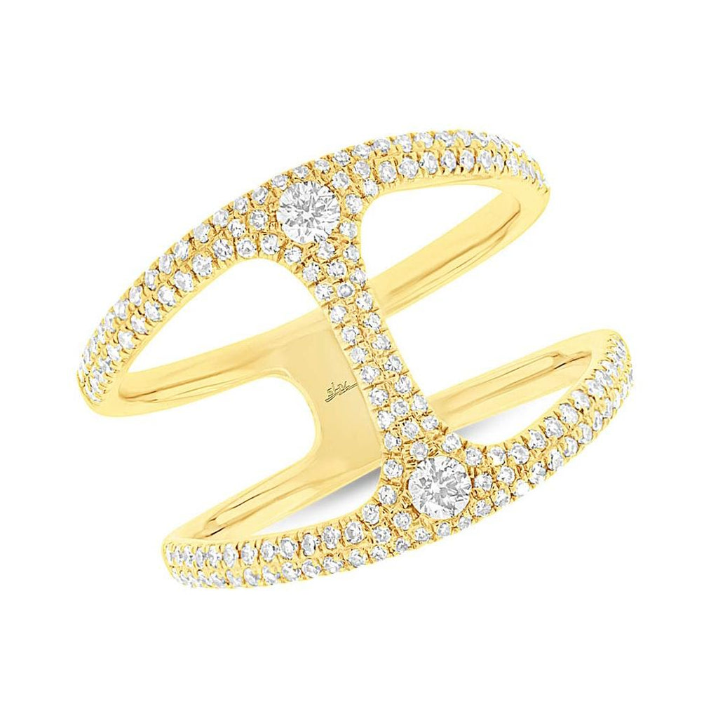 0.54 Ctw 14k Yellow Gold Diamond Womens Ring