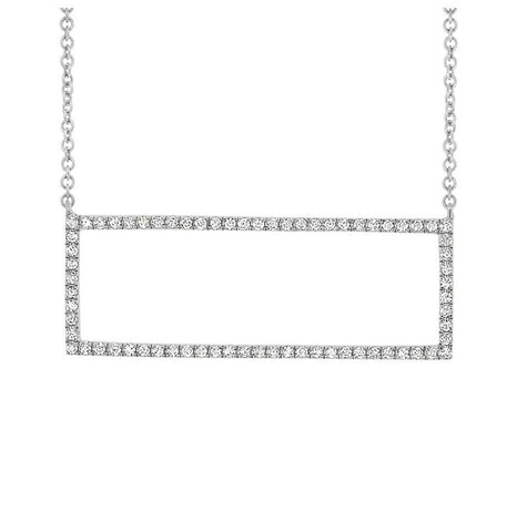 0.22 Ctw 14k White Gold Diamond Womens Necklace