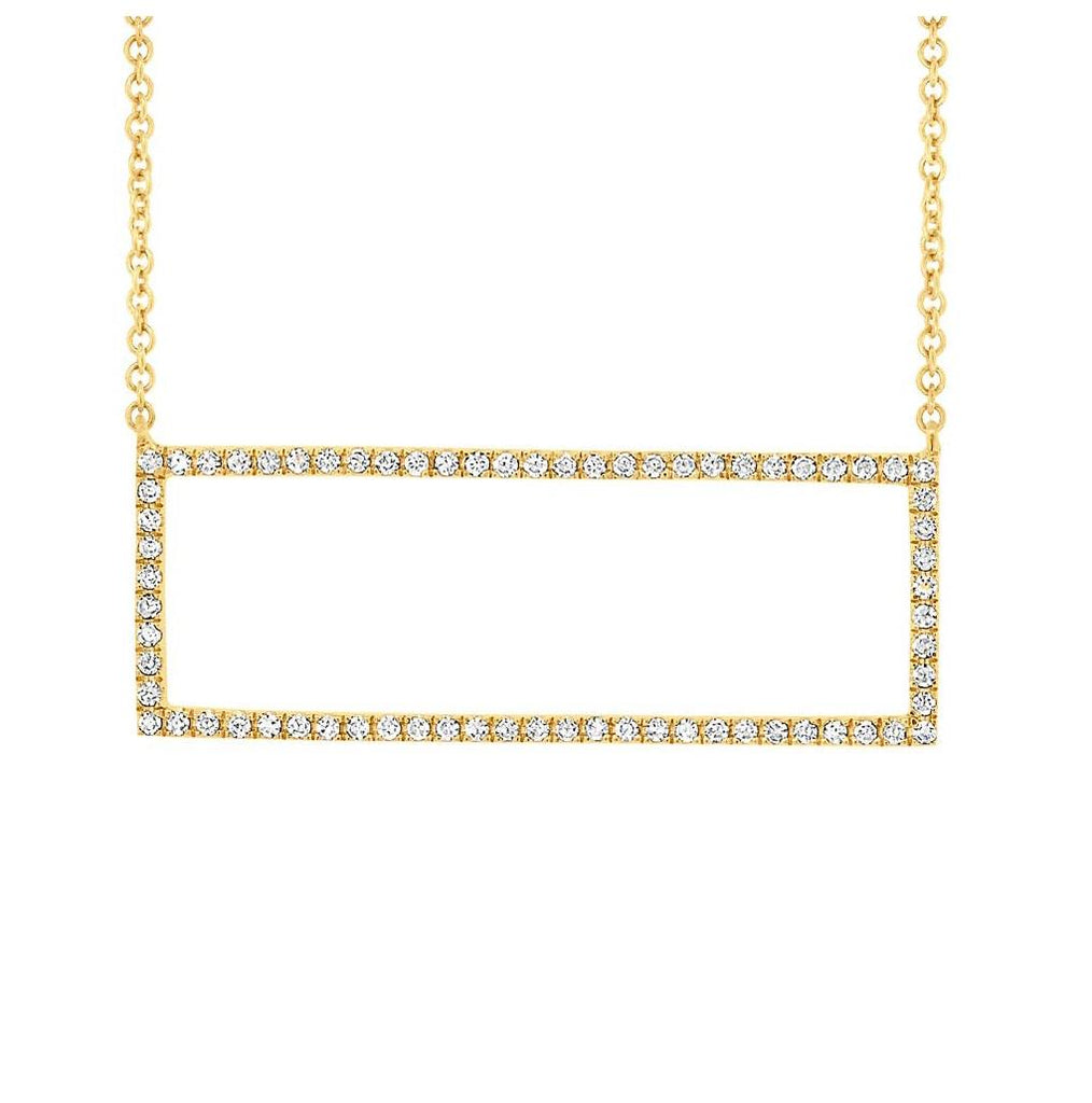 0.22 Ctw 14k Yellow Gold Diamond Womens Necklace