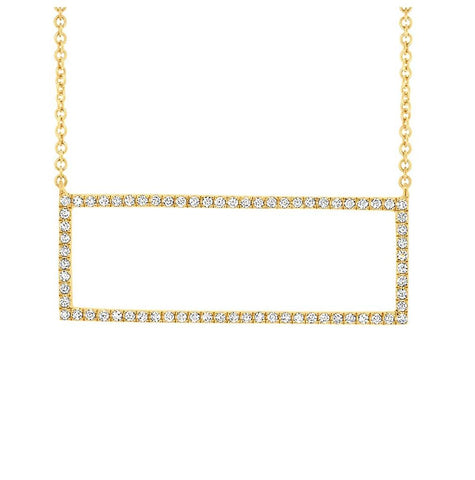 0.22 Ctw 14k Yellow Gold Diamond Womens Necklace