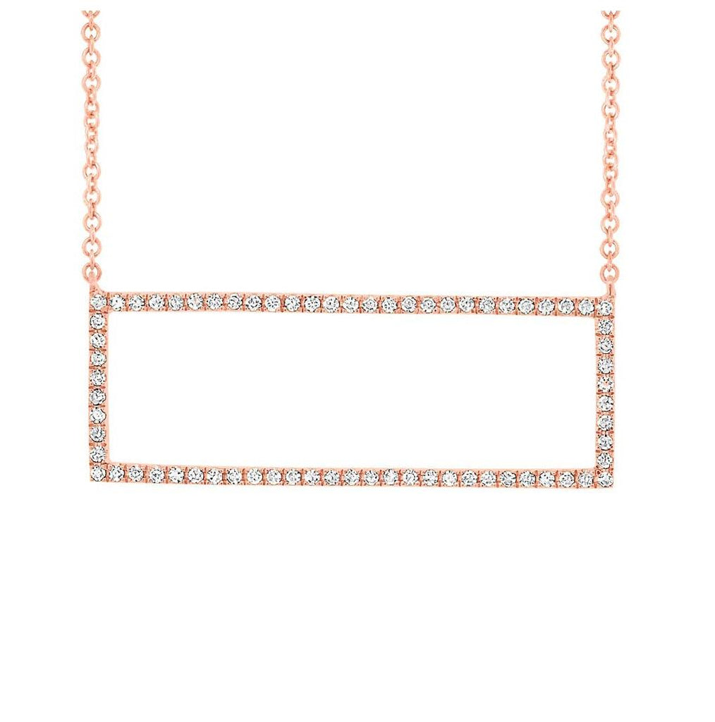 0.22 Ctw 14k Rose Gold Diamond Womens Necklace