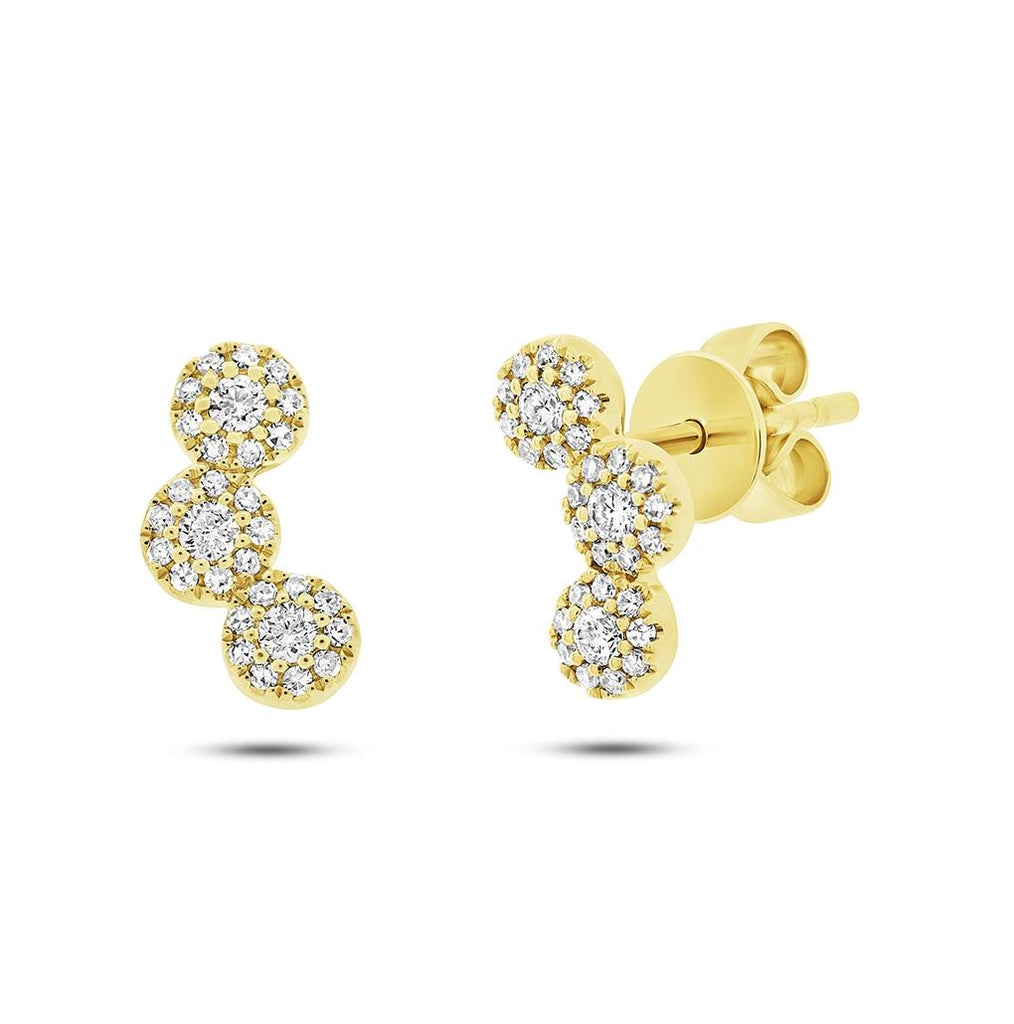 0.24 Ctw 14k Yellow Gold Diamond Womens Stud Earring