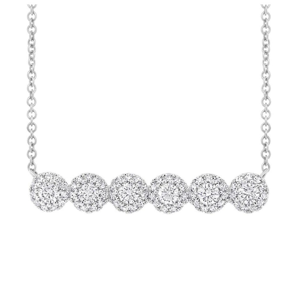 0.50 Ctw 14k White Gold Diamond Necklace