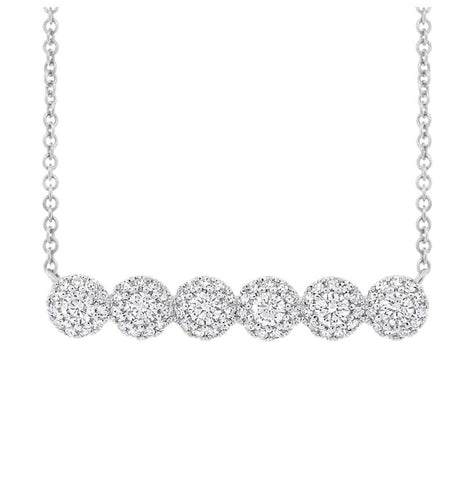 0.50 Ctw 14k White Gold Diamond Necklace