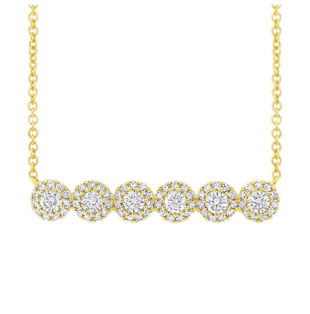 0.50 Ctw 14k Yellow Gold Diamond Necklace