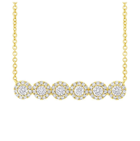 0.50 Ctw 14k Yellow Gold Diamond Necklace