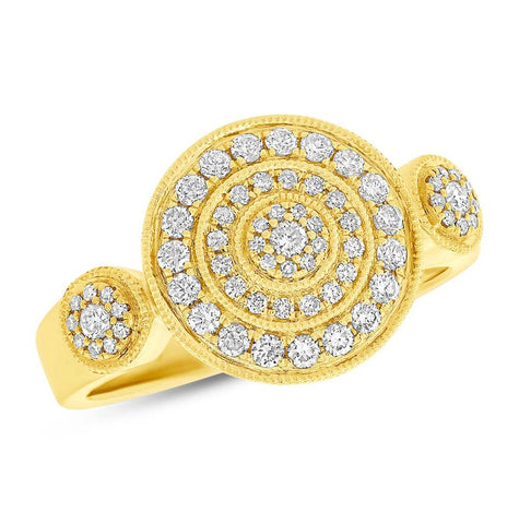 0.46 Ctw 14k Yellow Gold Diamond Womens Ring