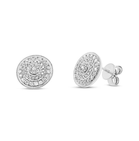 0.46 Ctw 14k White Gold Diamond Earring