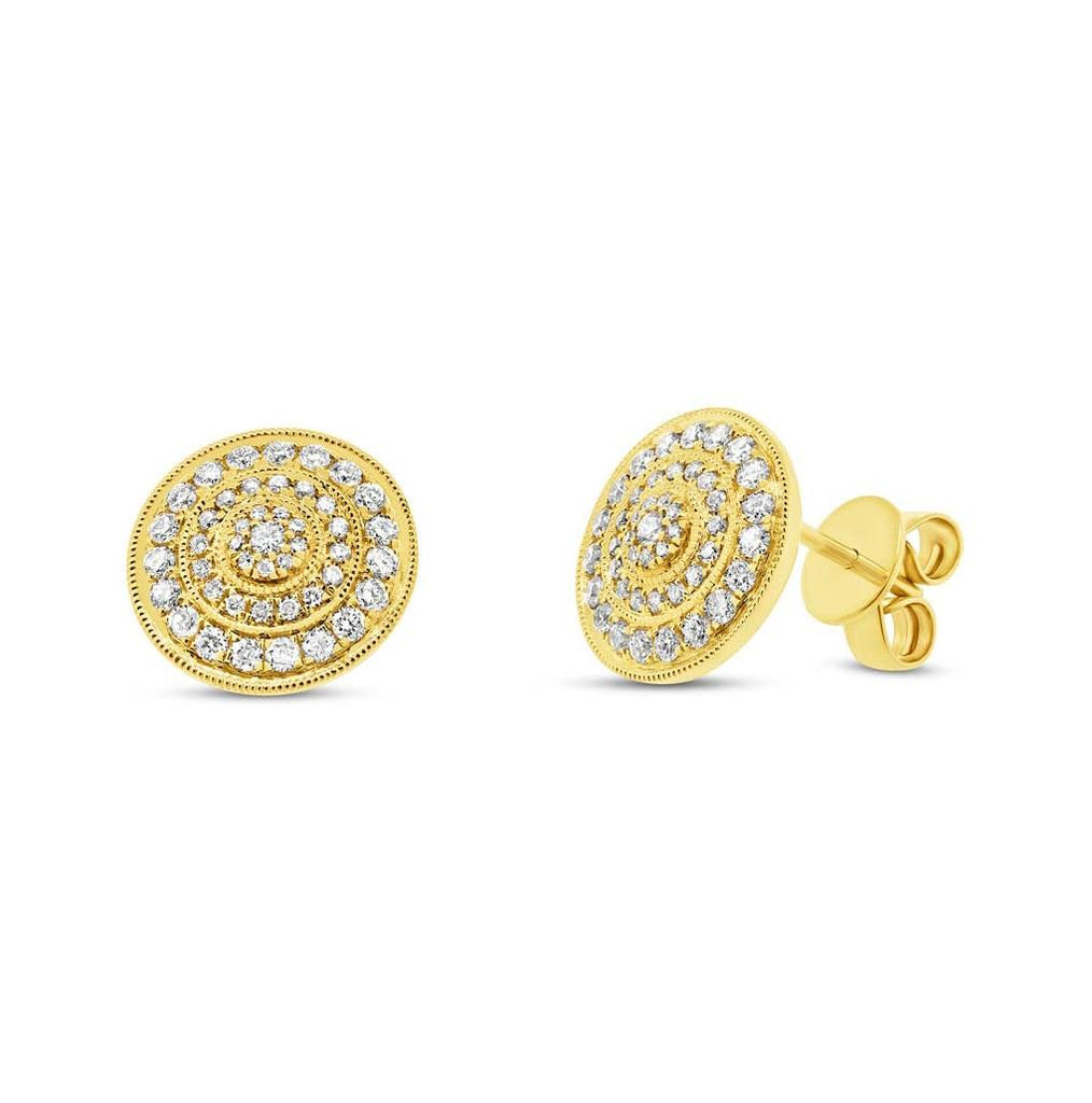 0.46 Ctw 14k Yellow Gold Diamond Earring