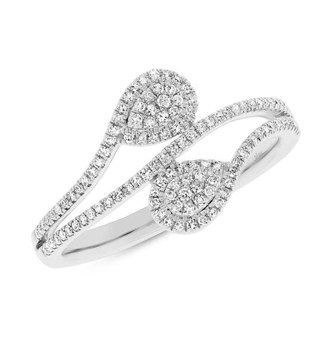 0.24 Ctw 14k White Gold Diamond Womens Ring