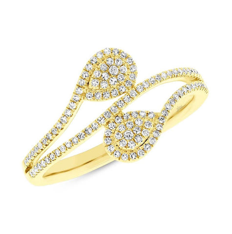 0.24 Ctw 14k Yellow Gold Diamond Womens Ring