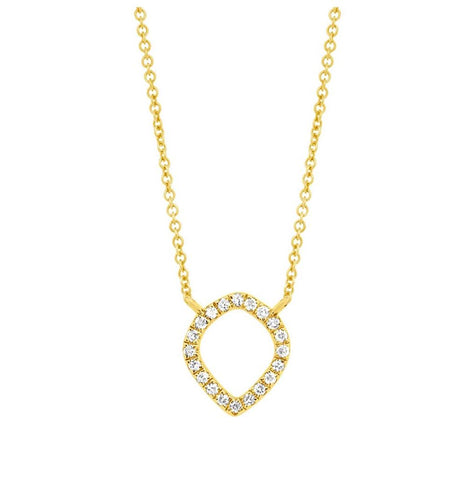 0.06 Ctw 14k Yellow Gold Diamond Necklace