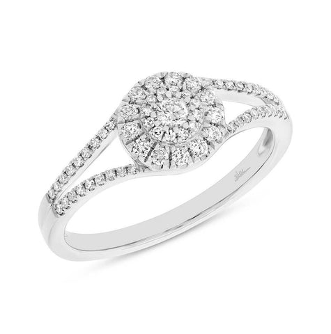 0.33 Ctw 14k White Gold Diamond Womens Ring