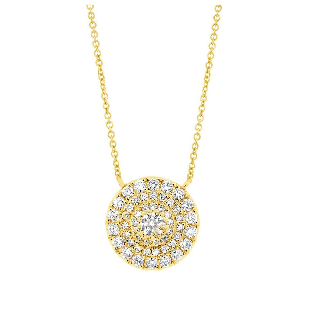 0.45 Ctw 14k Yellow Gold Diamond Necklace