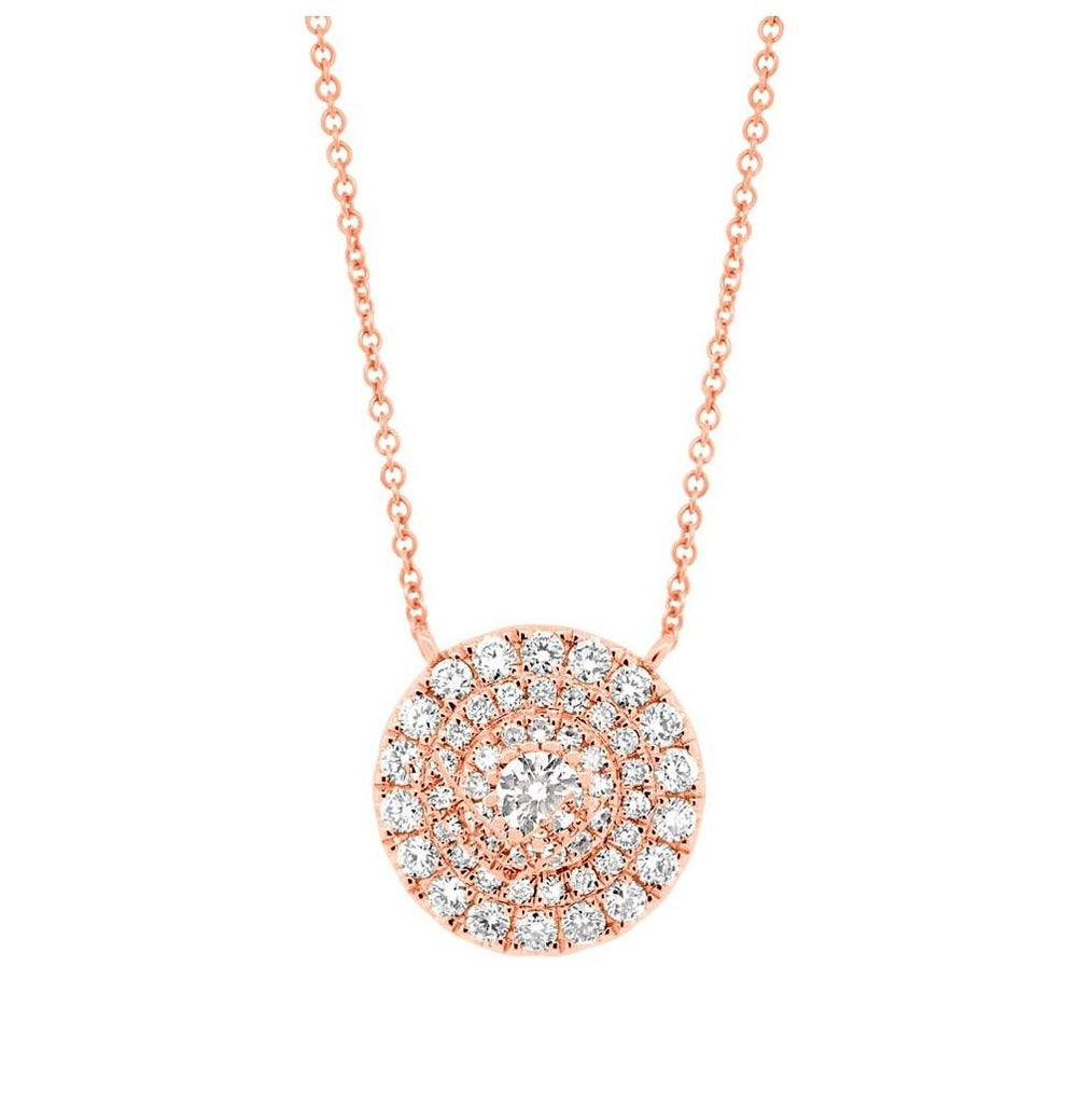 0.45 Ctw 14k Rose Gold Diamond Necklace