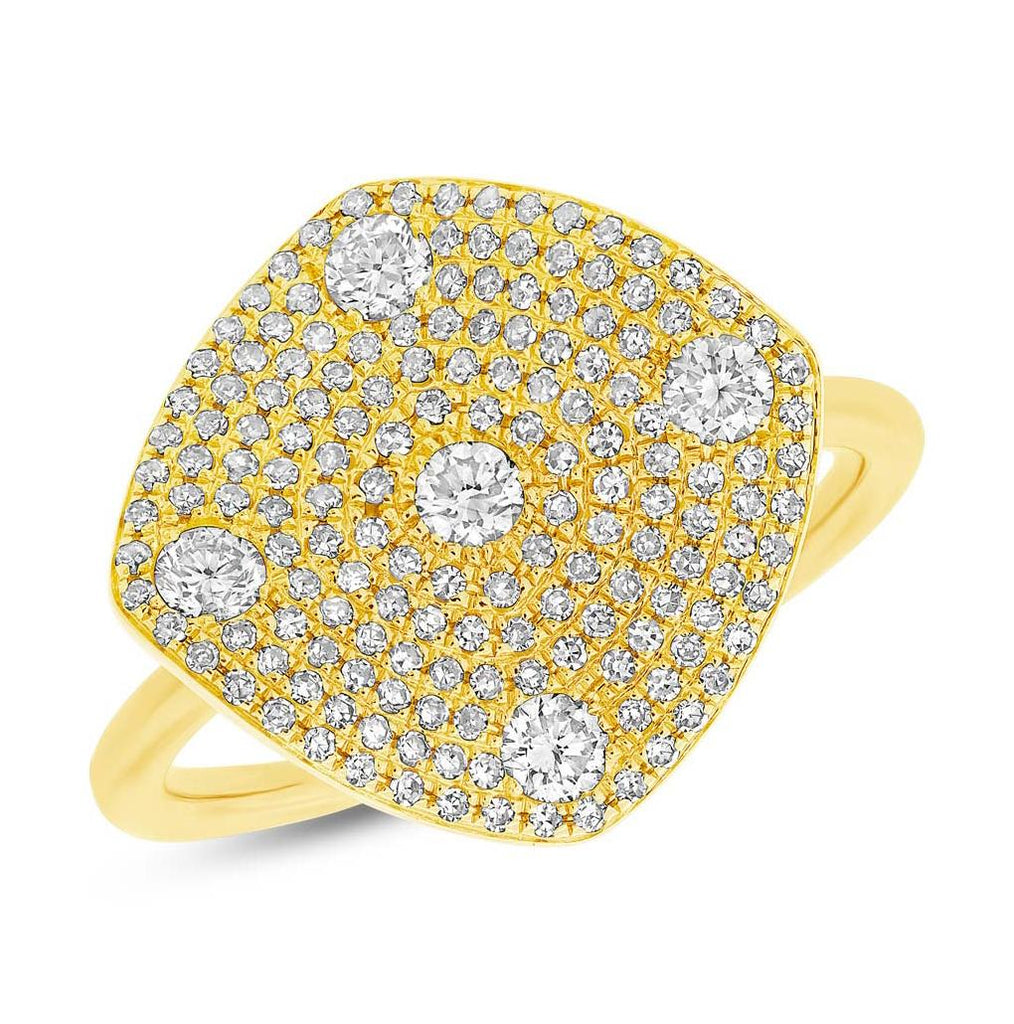0.68 Ctw 14k Yellow Gold Diamond Womens Ring