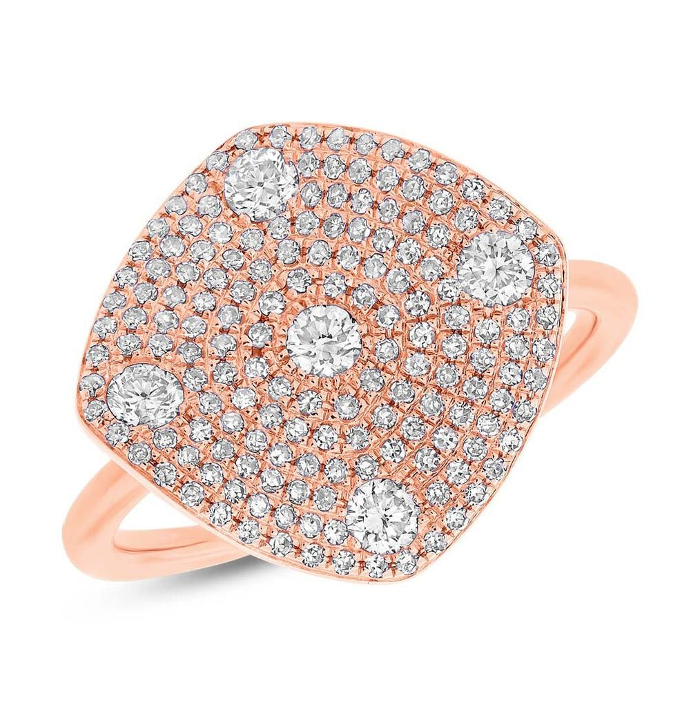 0.68 Ctw 14k Rose Gold Diamond Womens Ring
