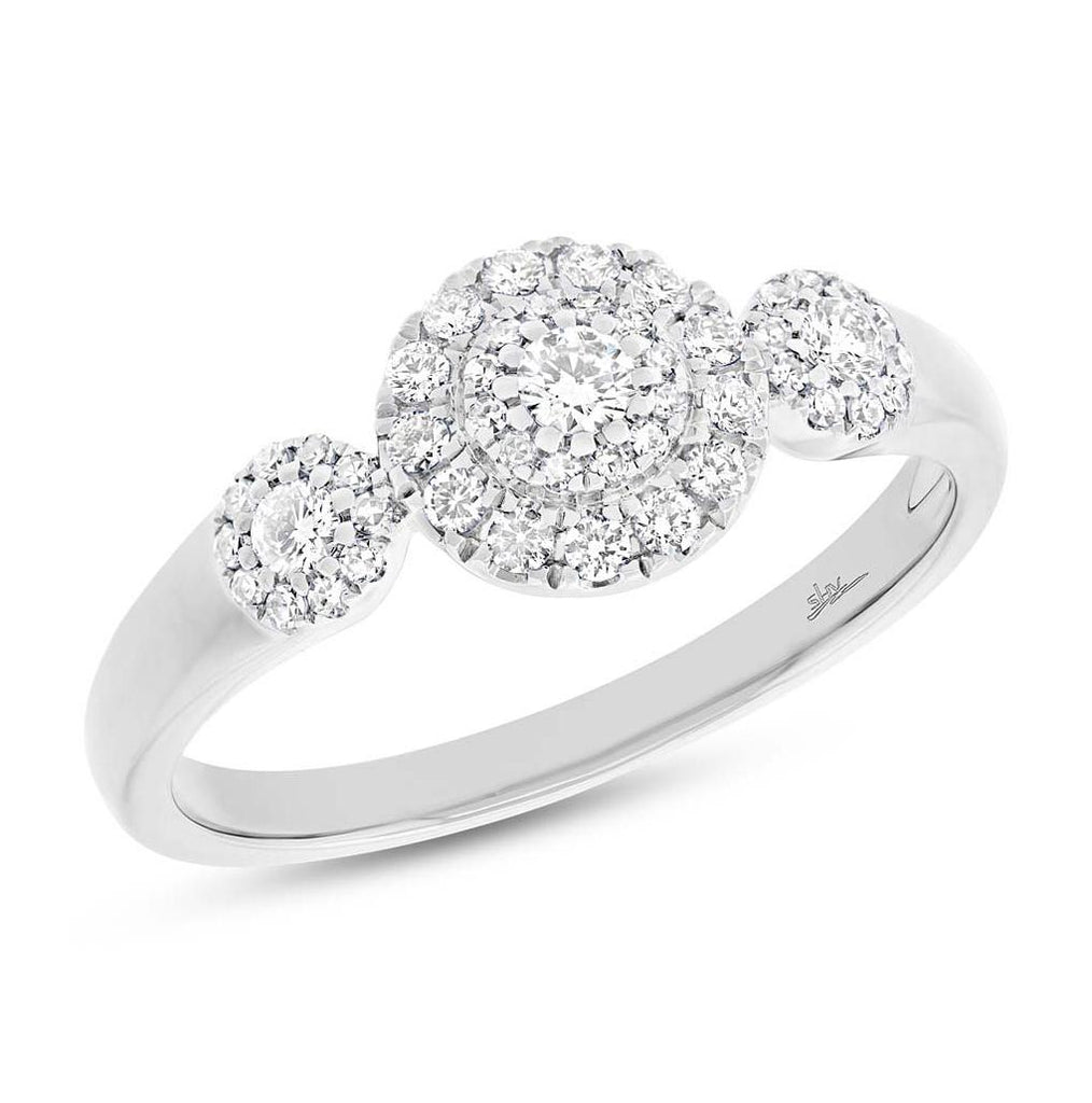 0.36 Ctw 14k White Gold Diamond Womens Ring