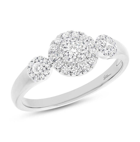 0.36 Ctw 14k White Gold Diamond Womens Ring