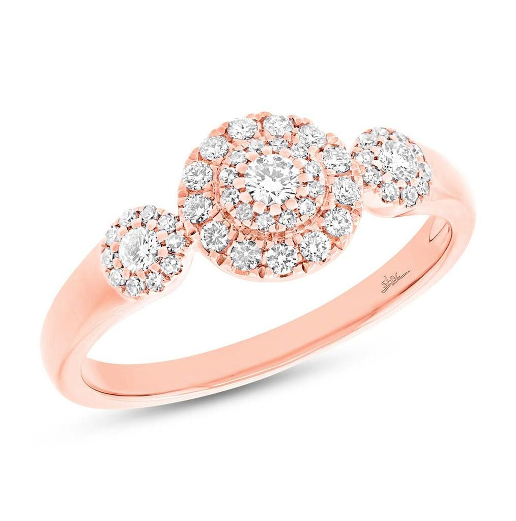 0.36 Ctw 14k Rose Gold Diamond Womens Ring