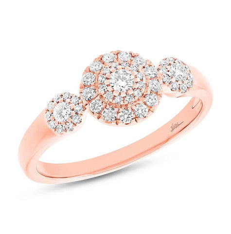 0.36 Ctw 14k Rose Gold Diamond Womens Ring