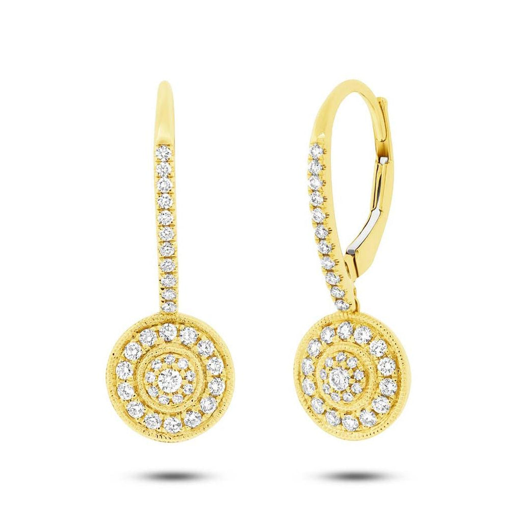 0.45 Ctw 14k Yellow Gold Diamond Circle Earring