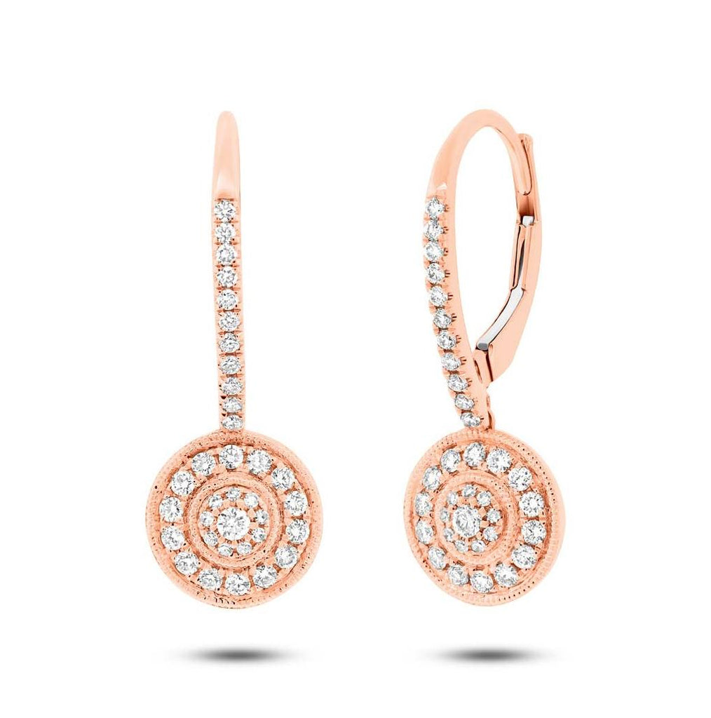 0.45 Ctw 14k Rose Gold Diamond Circle Earring