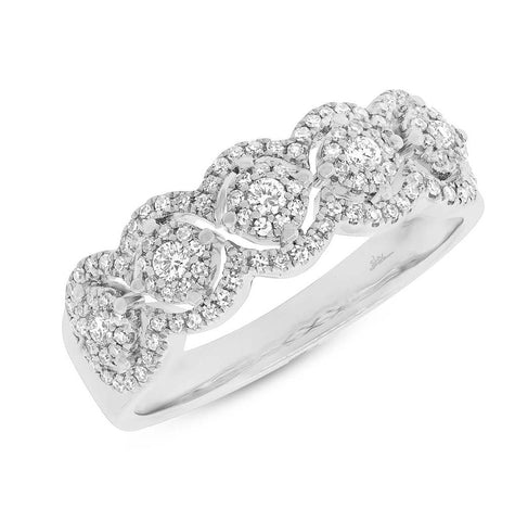 0.37 Ctw 14k White Gold Diamond Womens Ring