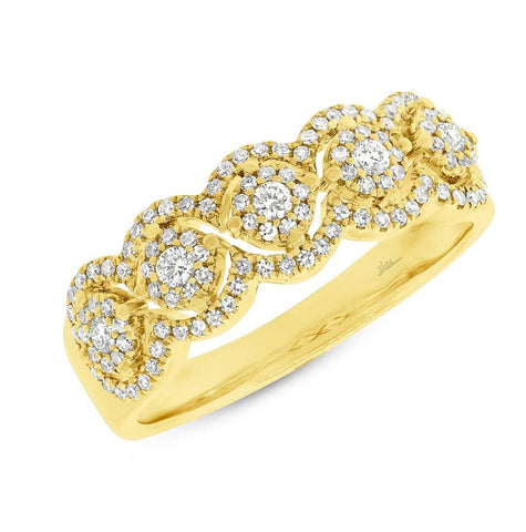 0.37 Ctw 14k Yellow Gold Diamond Womens Ring