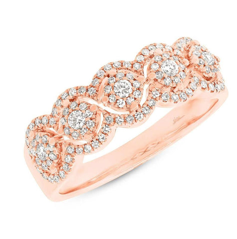 0.37 Ctw 14k Rose Gold Diamond Womens Ring