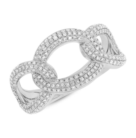 0.55 Ctw 14k White Gold Diamond Womens Ring