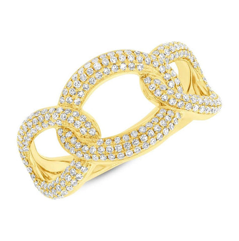 0.55 Ctw 14k Yellow Gold Diamond Womens Ring