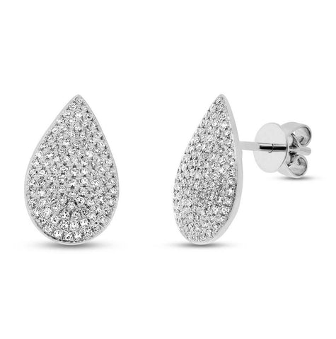 0.44 Ctw 14k White Gold Diamond Pave Earring