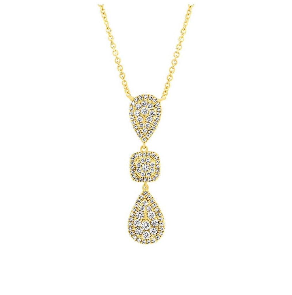 0.47 Ctw 14k Yellow Gold Diamond Necklace