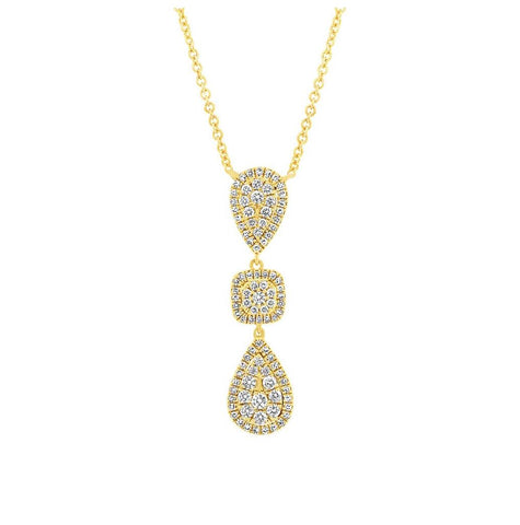 0.47 Ctw 14k Yellow Gold Diamond Necklace