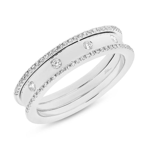 0.23 Ctw 14k White Gold Diamond Womens Ring