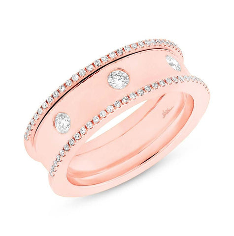 0.35 Ctw 14k Rose Gold Diamond Womens Ring