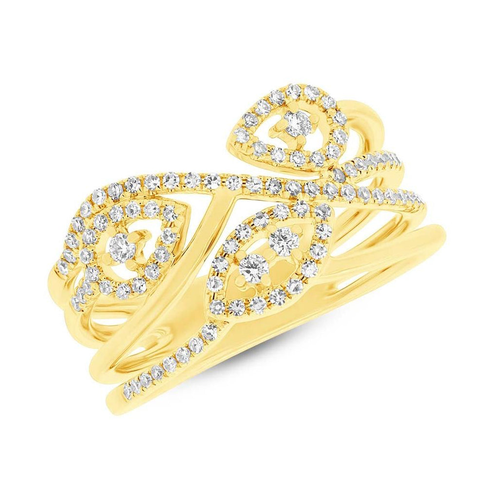0.35 Ctw 14k Yellow Gold Diamond Womens Ring