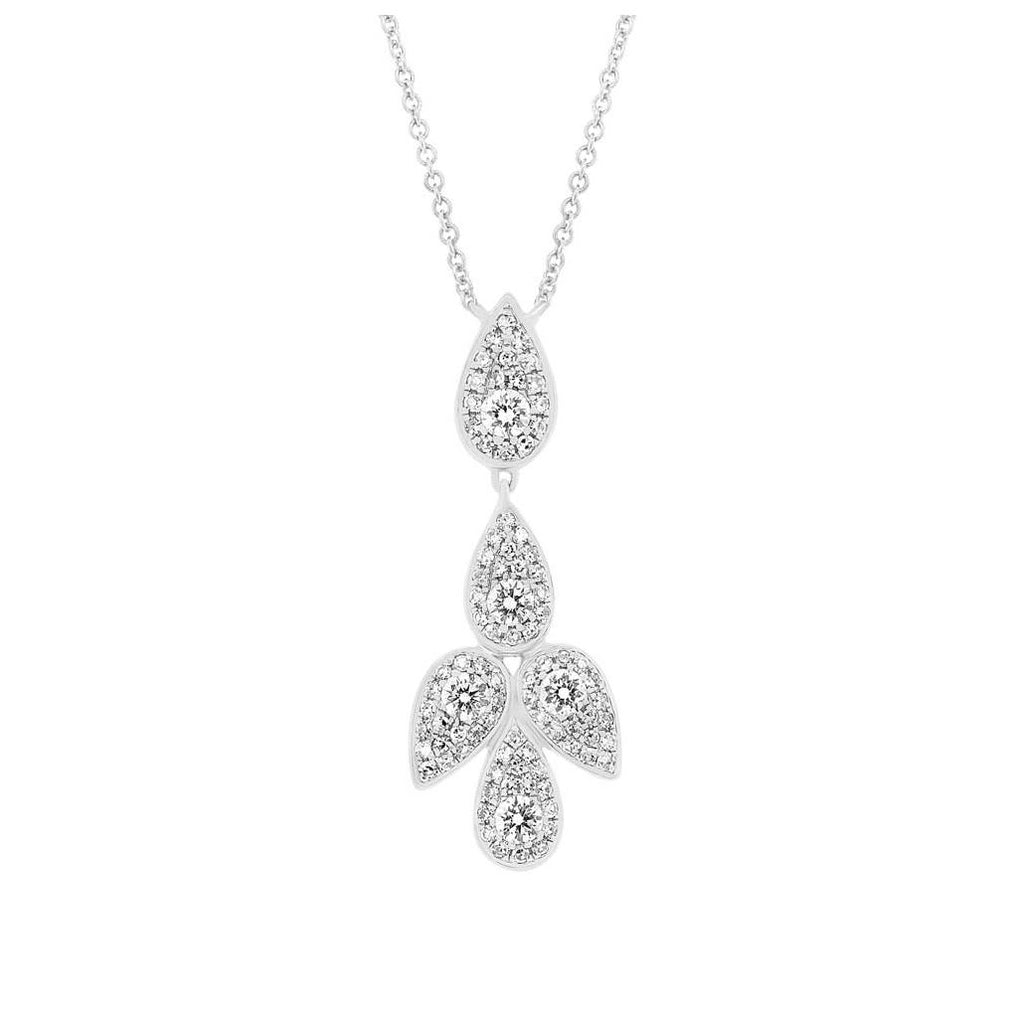 0.41 Ctw 14k White Gold Diamond Necklace