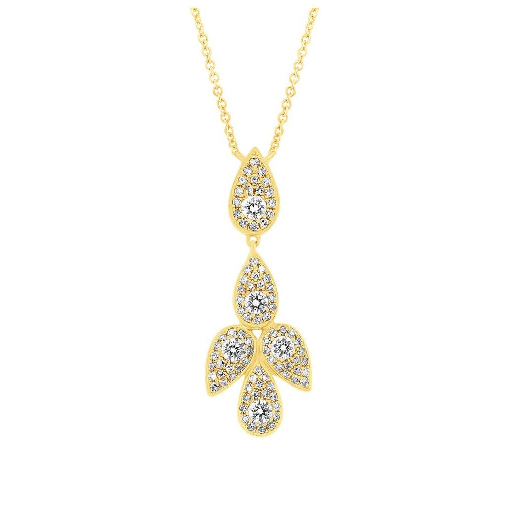 0.41 Ctw 14k Yellow Gold Diamond Necklace