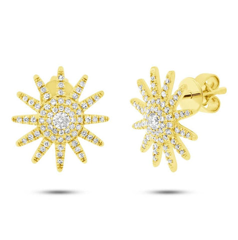 0.41 Ctw 14k Yellow Gold Diamond Earring