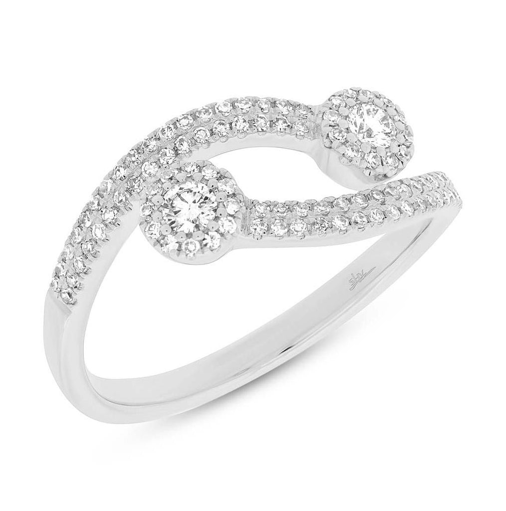 0.37 Ctw 14k White Gold Diamond Womens Ring