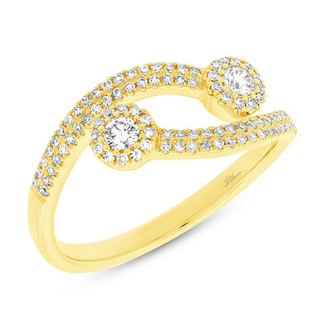 0.37 Ctw 14k Yellow Gold Diamond Womens Ring